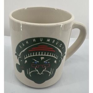 Denny's Bah Humbug Scrooge Santa Heat Activated Coffee Cup Mug Vtg Restaurant